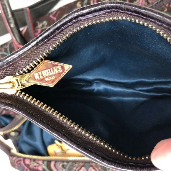 MZ Wallace Lola Bag Large Tapestry Leather Boho - Picture 14 of 15